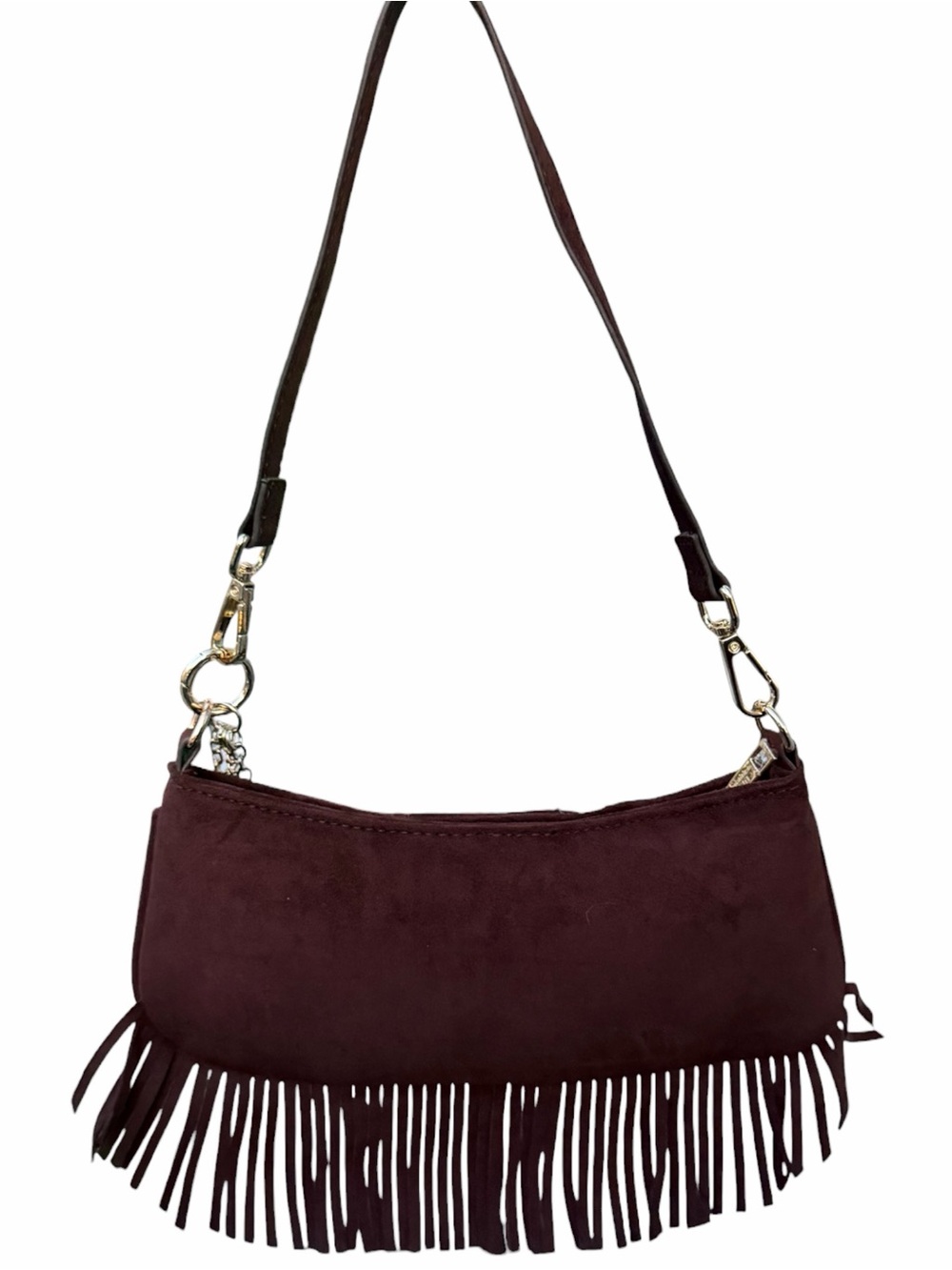 ✨SOLD✨Madden Girl Brown Suede Fringe Shoulder Bag - Picture 6 of 6